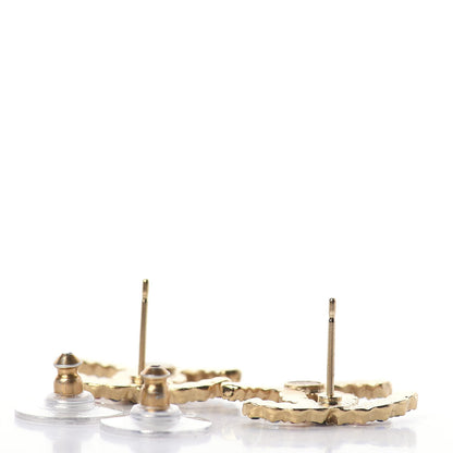 Chanel Crystal Over The Rainbow CC Earrings Gold Multicolor 3 of 4