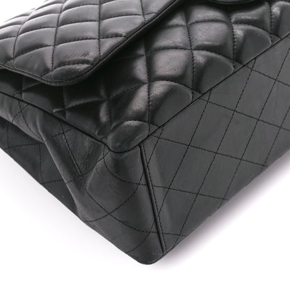Chanel Lambskin Quilted Maxi Double Flap Black 10 of 11