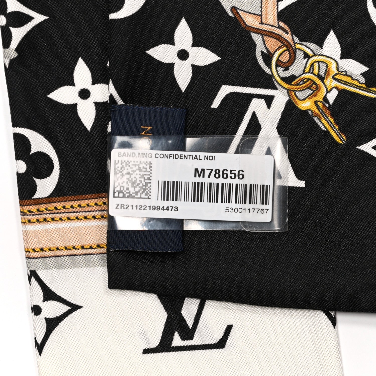 Louis Vuitton Silk Monogram Confidential Bandeau Black 3 of 3