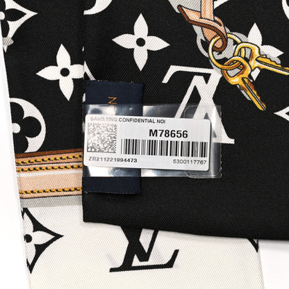 Louis Vuitton Silk Monogram Confidential Bandeau Black 3 of 3