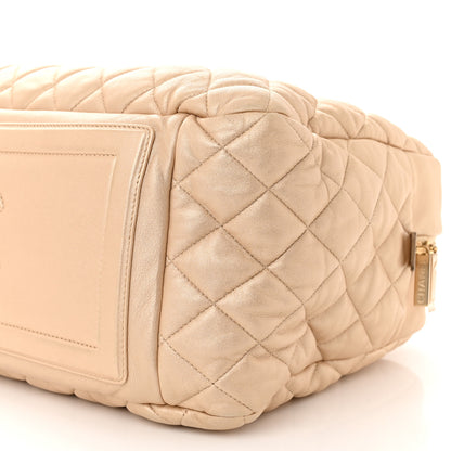 Chanel Lambskin COCO Cocoon Bowler Light Gold 10 of 10