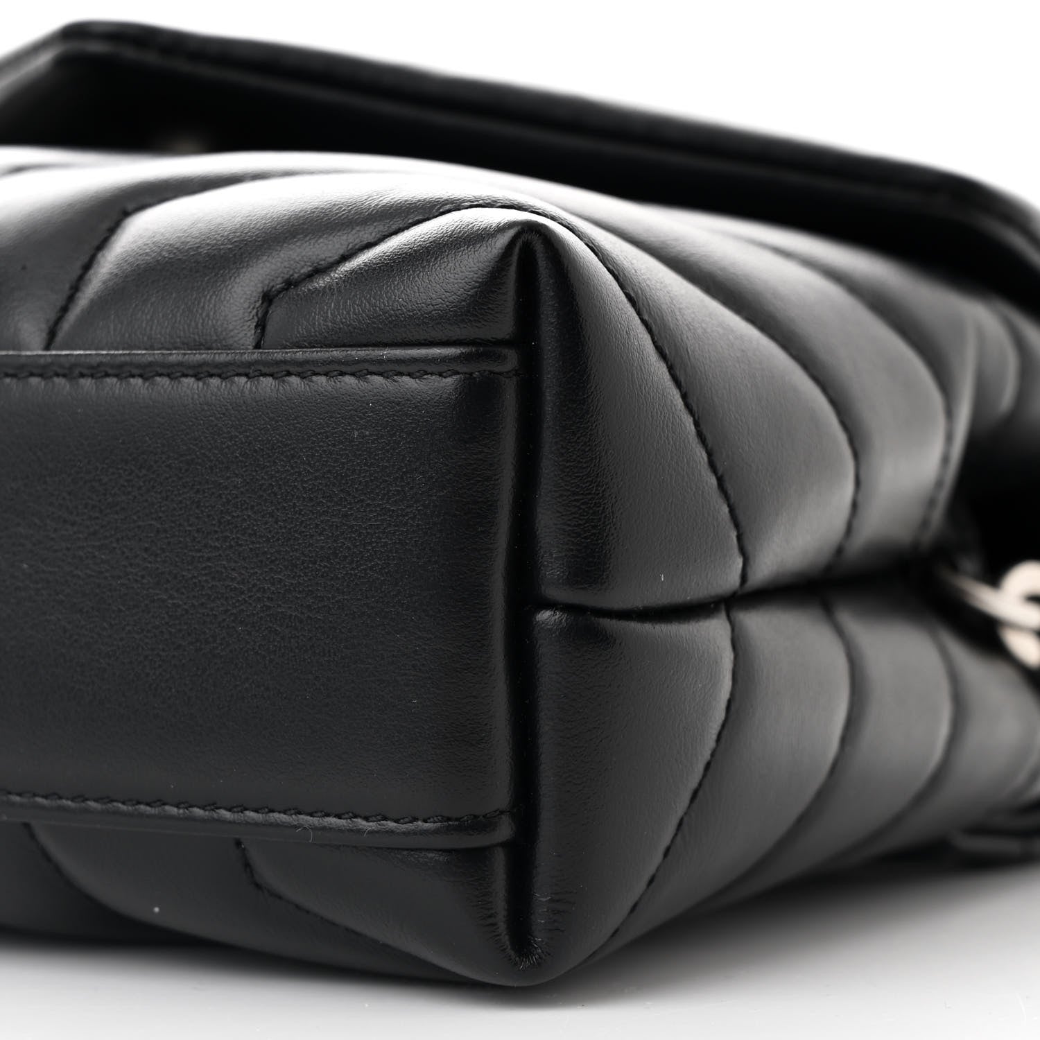 Saint Laurent Calfskin Y Quilted Monogram Toy Loulou Crossbody Bag Black 11 of 11