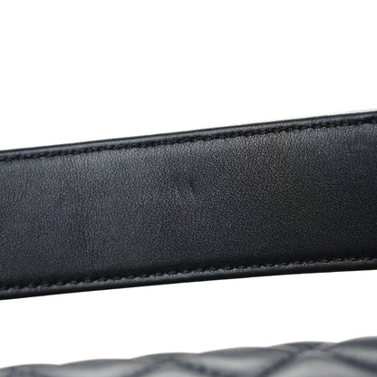 Chanel Calfskin Medium Boy Logo Top Handle Flap Black 10 of 17