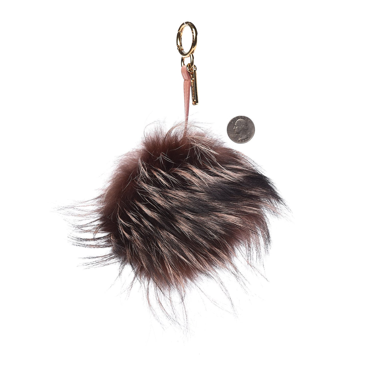 Rabbit Mink Fox Fur Furry Yang Monster Bag Bug Charm Red Pink