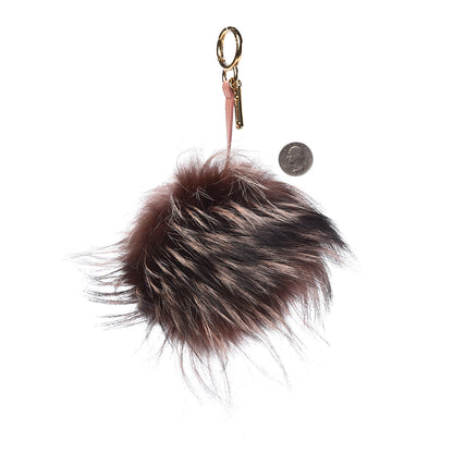 Fendi Rabbit Mink Fox Fur Furry Yang Monster Bag Bug Charm Red Pink 2 of 3