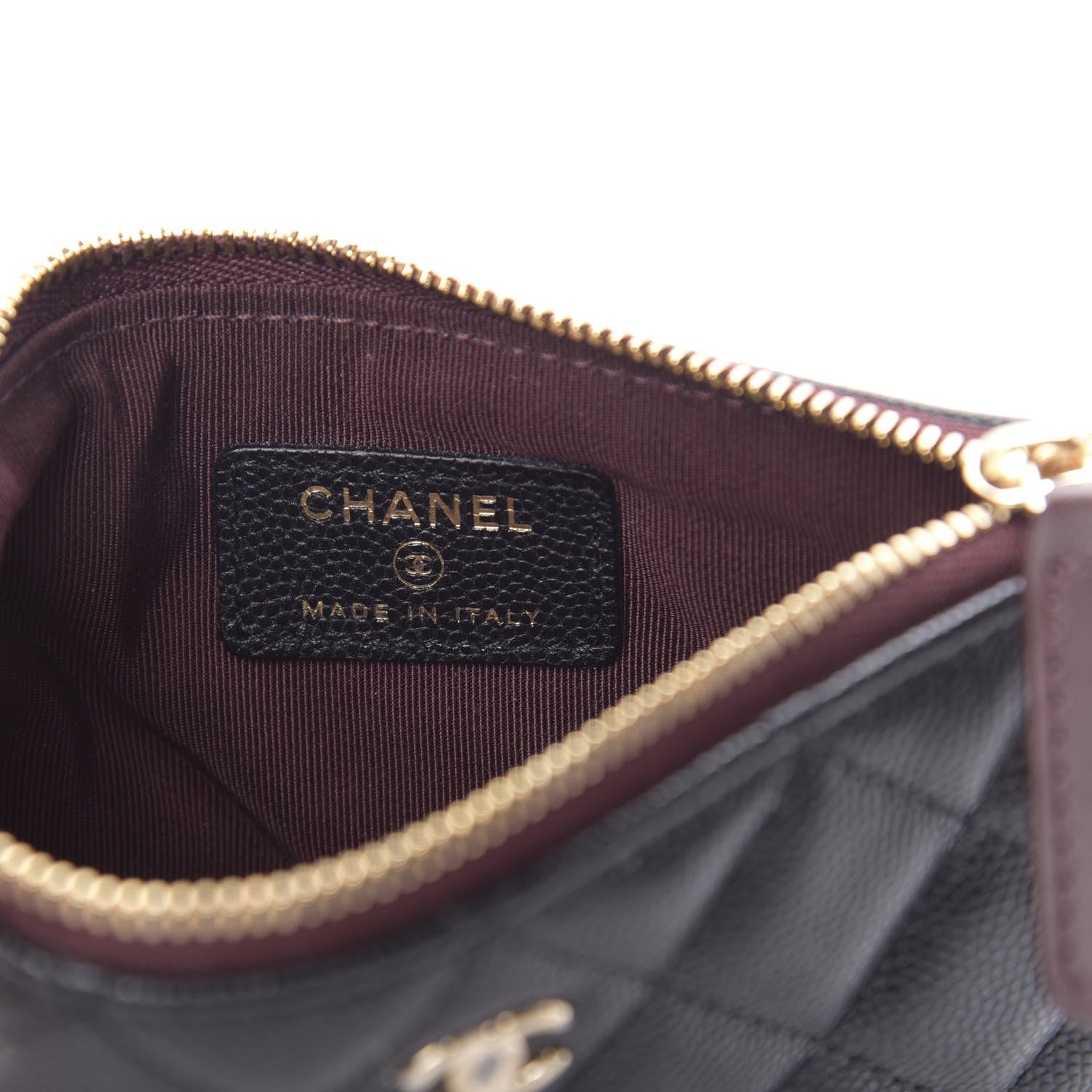 Chanel Caviar Quilted Small Cosmetic Case Black 6 of 8