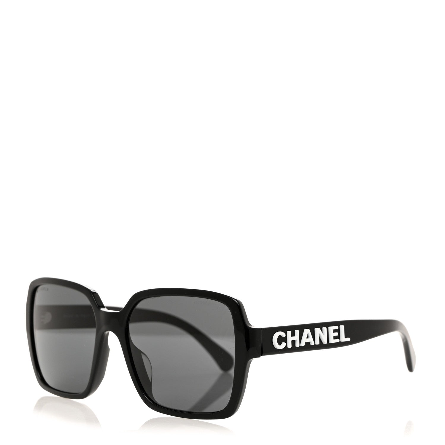 Chanel Acetate Polarized Square Sunglasses 5408-A Black 1 of 8