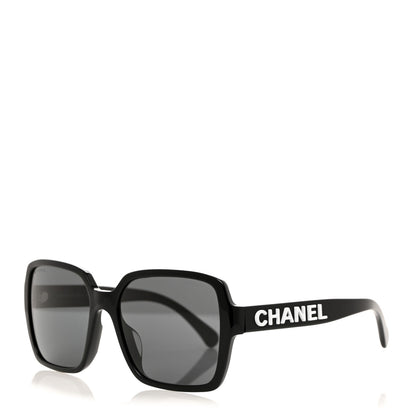 Chanel Acetate Polarized Square Sunglasses 5408-A Black 1 of 8