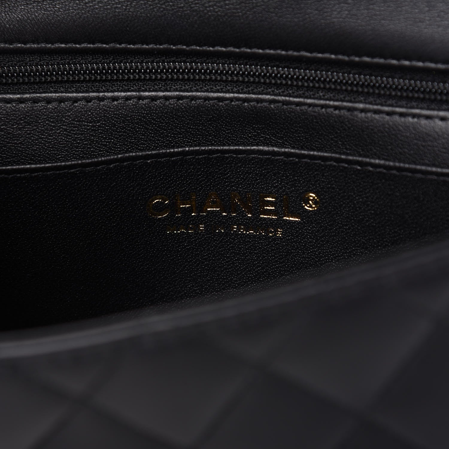 Chanel Lambskin Quilted Mini Top Handle Rectangular Flap Black 8 of 11