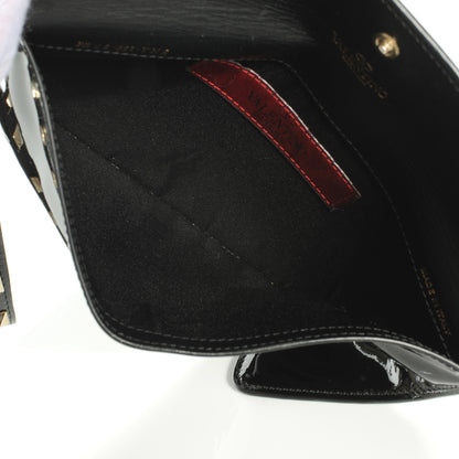 Valentino Garavani Patent Rockstud Clutch Black 9 of 9