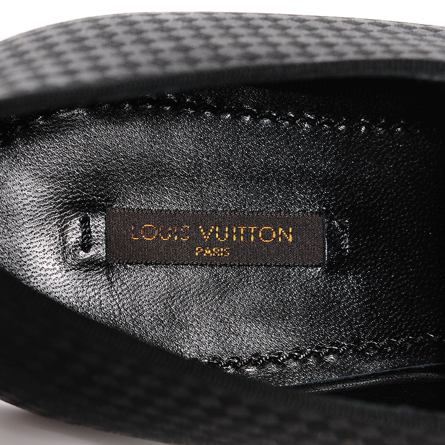 Louis Vuitton Mens Damier Braided Grosgrain Boogie Nights Derby Shoes 11 7 of 8