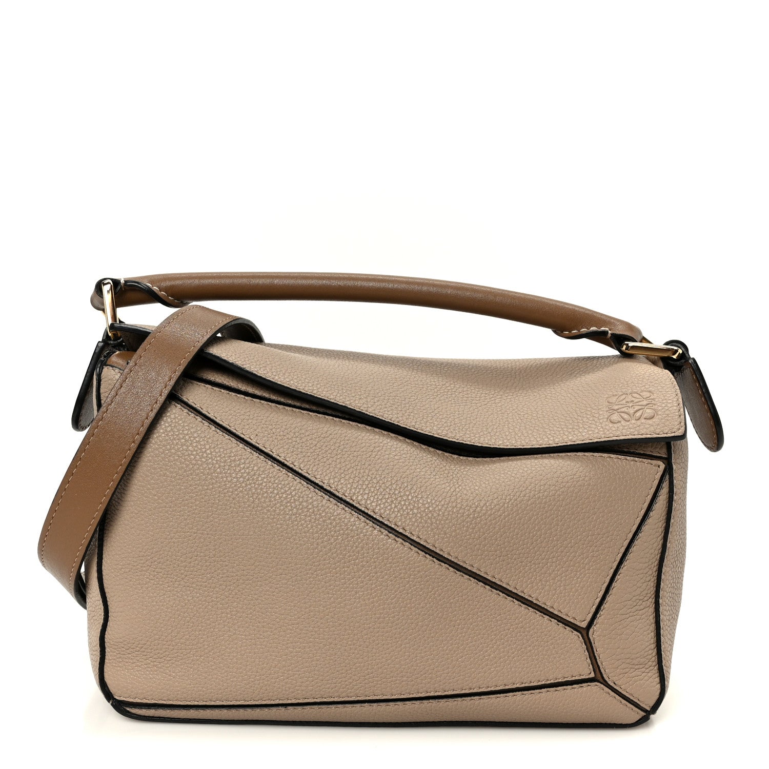 Loewe Calfskin Small Puzzle Bag Sand Mink 1 of 12