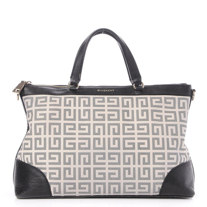 Givenchy Canvas Leather Trim Large Tote Bag Black 1 of 7