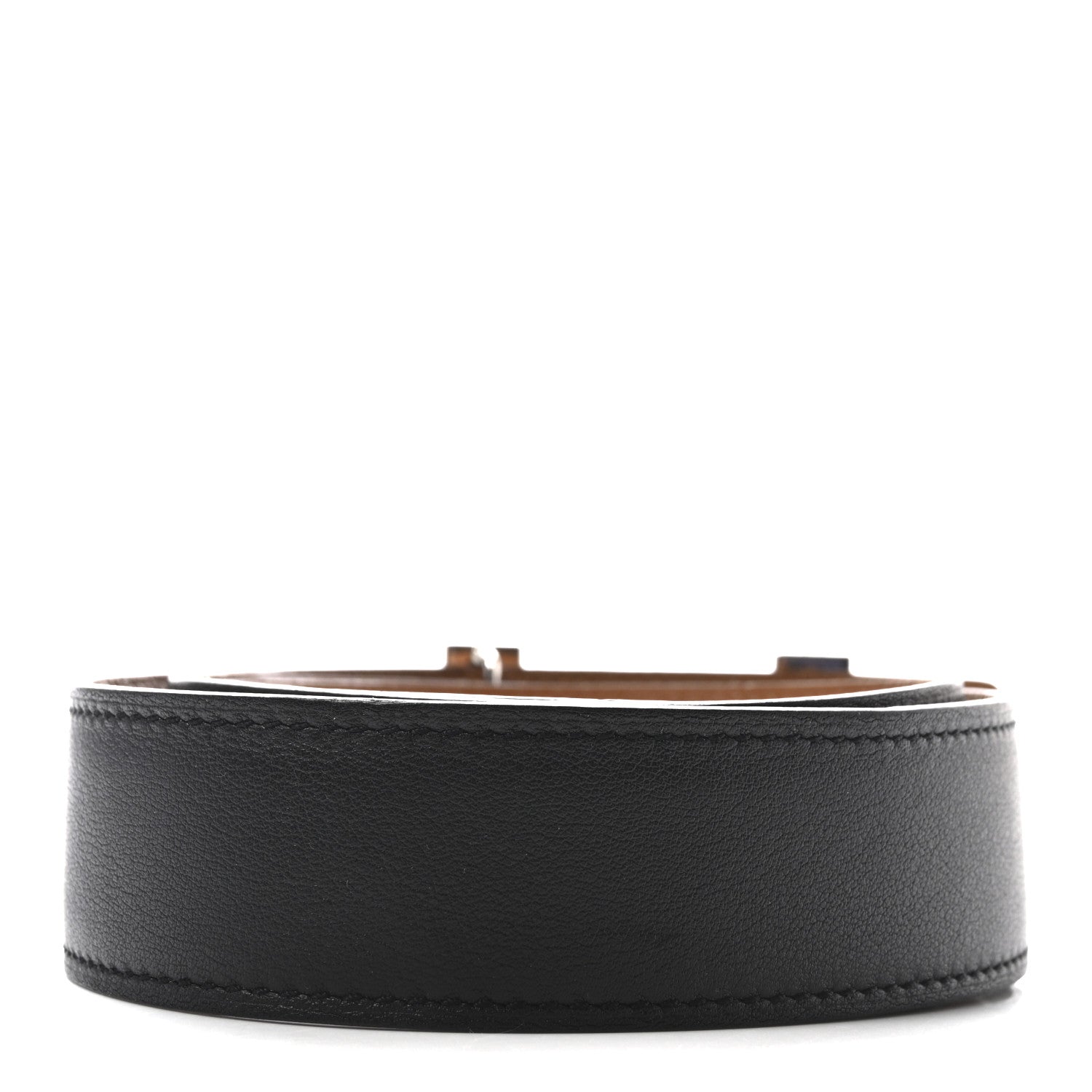 Hermes Box Epsom 32mm Quizz H Belt 85 34 Black Gold 2 of 6