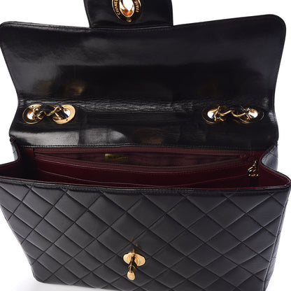 Chanel Lambskin Quilted Jumbo Single Flap Black 9 of 12