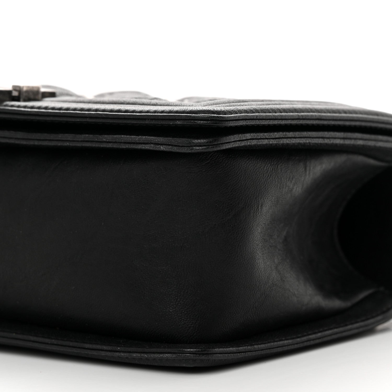 Chanel Crumpled Lambskin New Medium Studded Boy Flap Black 10 of 12