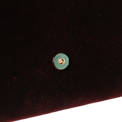 Saint Laurent Velvet Small Classic Monogram Kate Tassel Satchel Burgundy 12 of 14