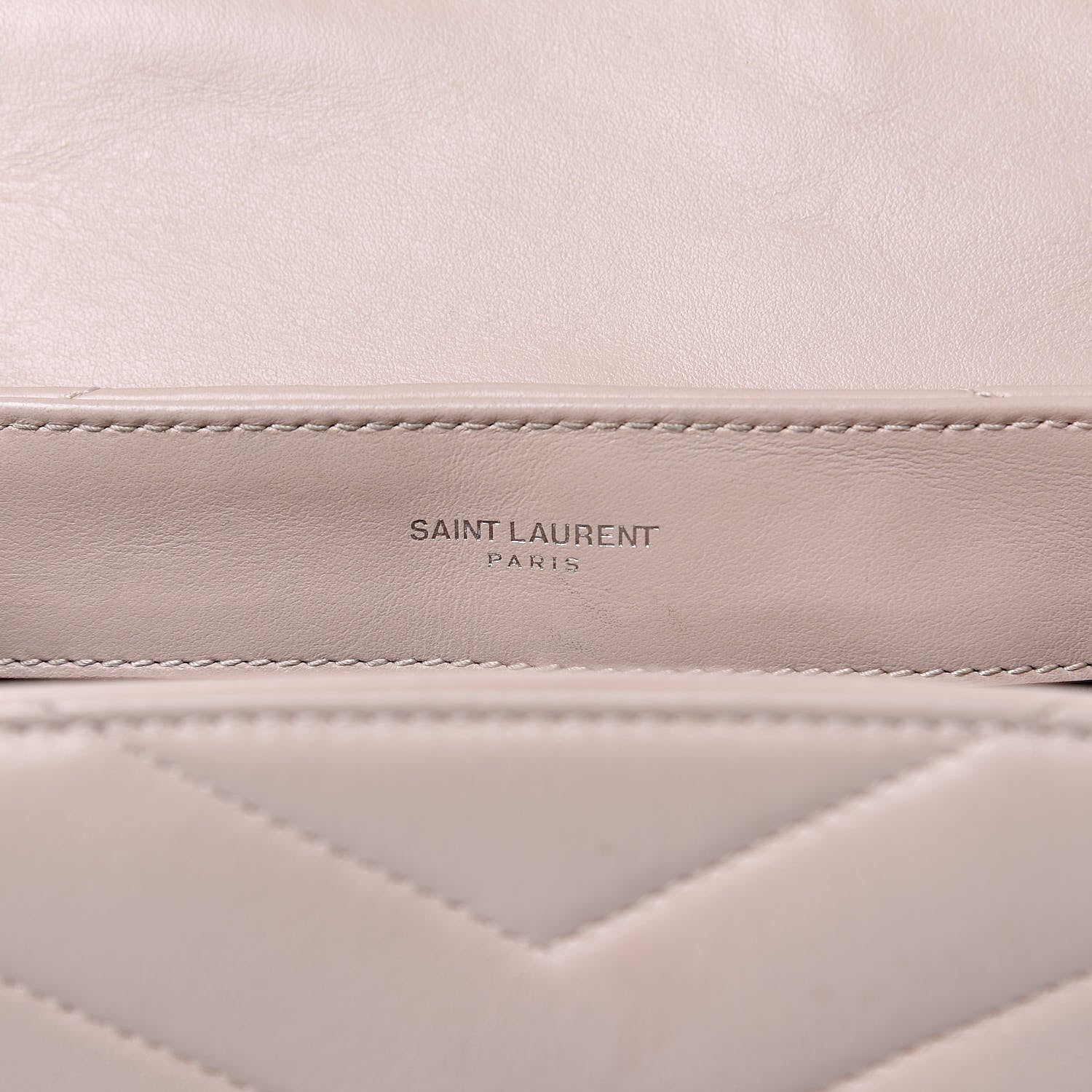 Saint Laurent Calfskin Y Quilted Monogram Toy Loulou Crossbody Bag Nude Powder 7 of 14