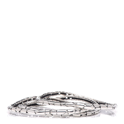 John Hardy Sterling Silver Kali Slim Curved Bracelet Set of 3 3 of 4