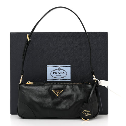 Prada Soft Lux Calfskin Re-Edition 2002 Shoulder Bag Black 11 of 11