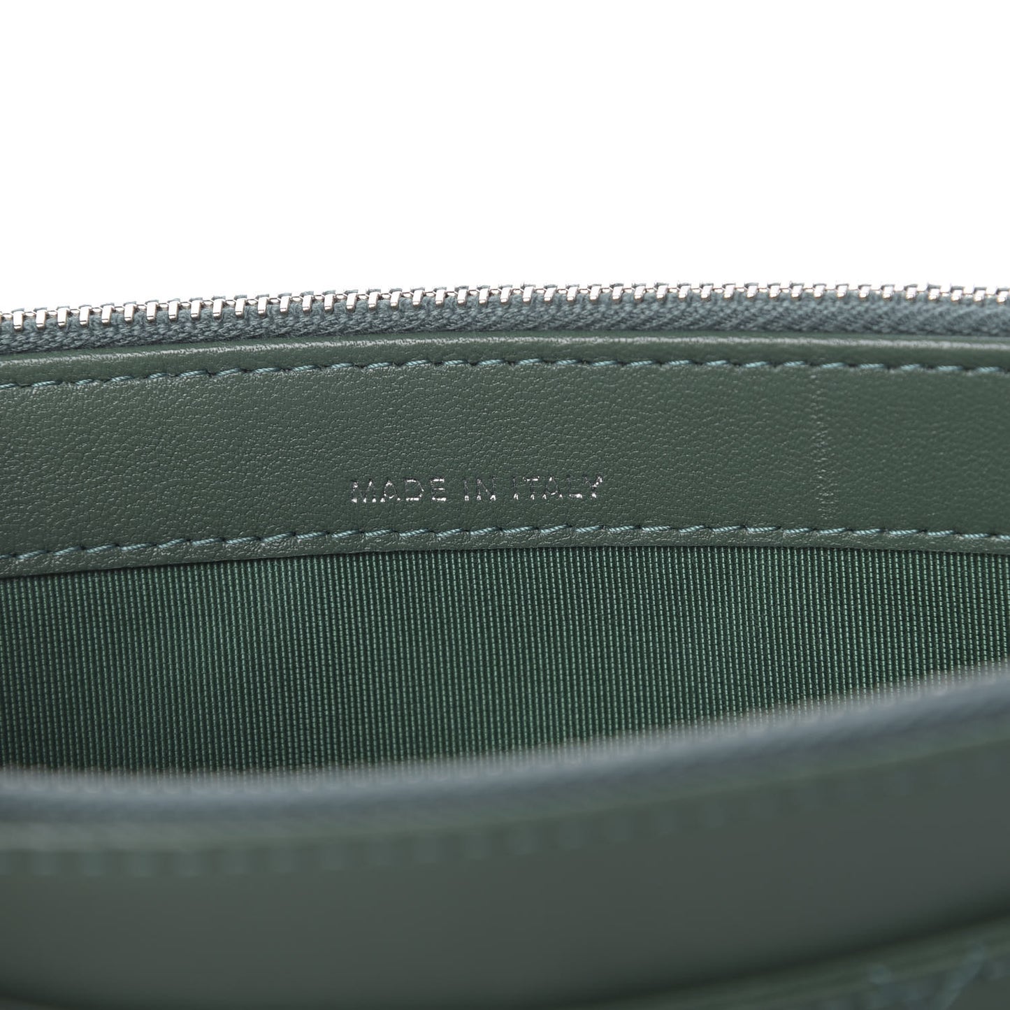Lambskin Quilted Small Clutch With Chain Green