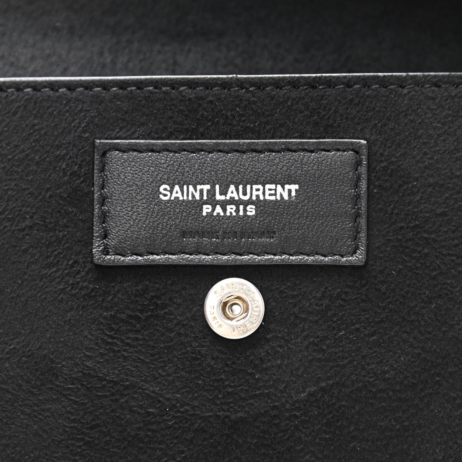 Saint Laurent Lambskin Teddy Drawstring Bag Black 10 of 12