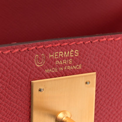 Hermes Epsom Horseshoe Kelly Sellier 28 Rouge Casaque 6 of 11