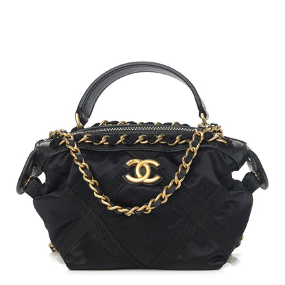 Chanel Nylon Grosgrain Quilted Lifestyle Clutch with Chain Black 1 of 10