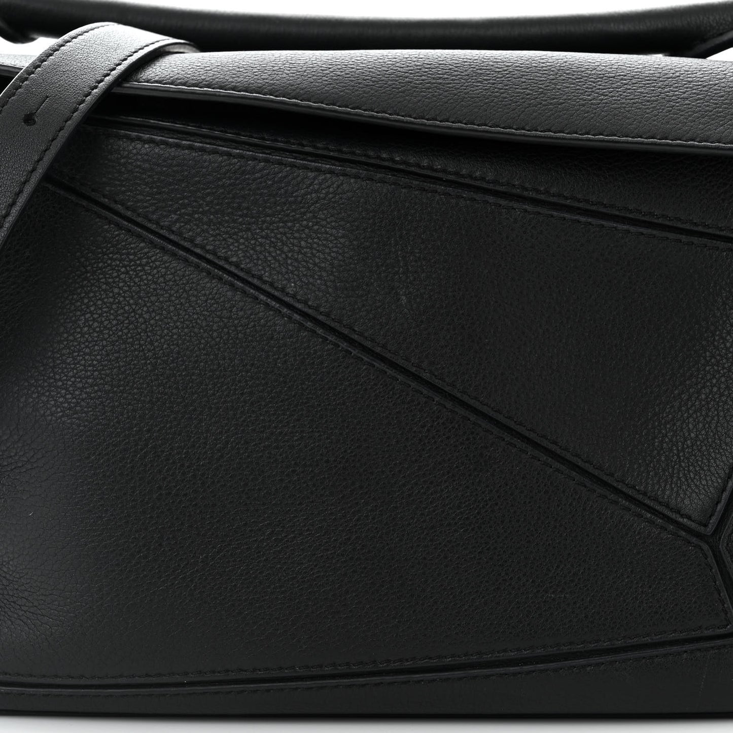 Calfskin Small Puzzle Bag Black