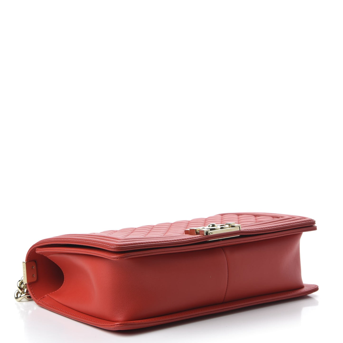 Lambskin Quilted New Medium Boy Flap Red