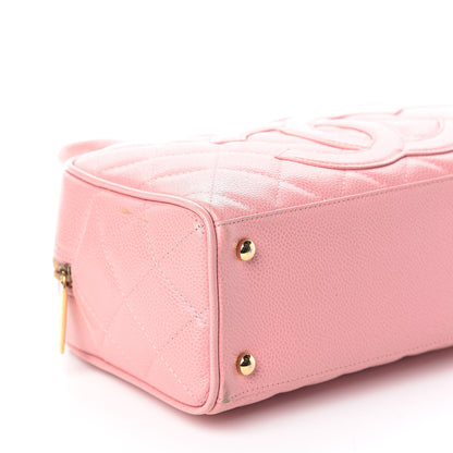 Chanel Caviar Quilted Small Bowler Pink 10 of 11
