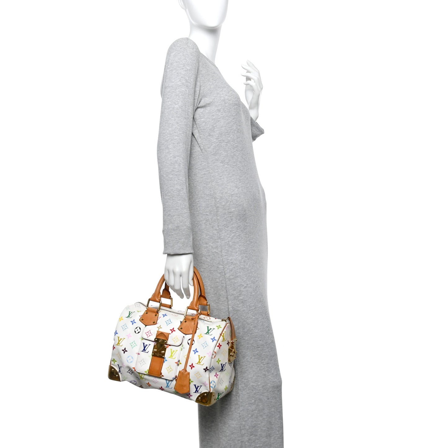 Monogram Multicolor Speedy 30 White