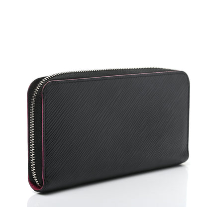 Louis Vuitton Epi Zippy Wallet Black Hot Pink 5 of 16