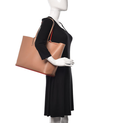 Christian Louboutin Calfskin Spikes East West Cabata Tote Nude 2 of 13