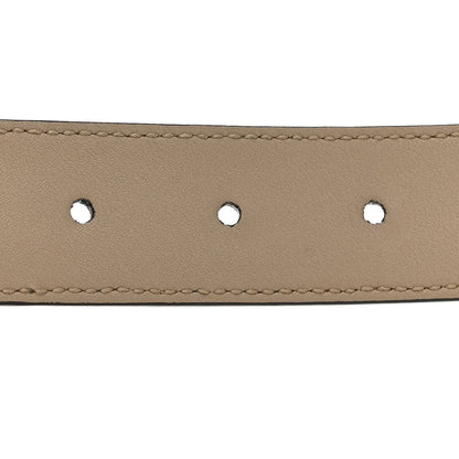 Gucci GG Supreme Monogram Matte Plutone Calfskin Double G 40mm Belt 75 30 Beige Mystic White Oatmeal 5 of 6