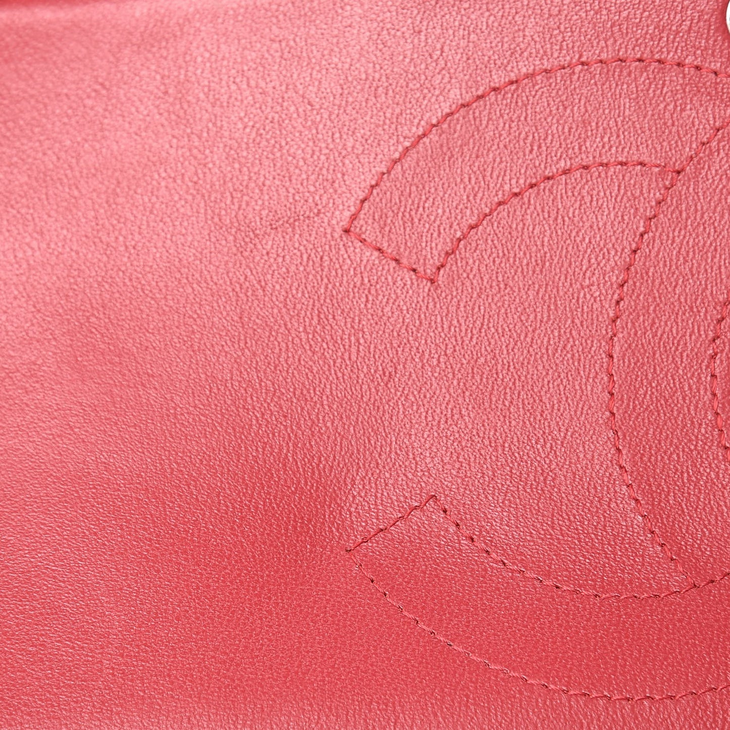 Caviar Quilted Jumbo Double Flap Red