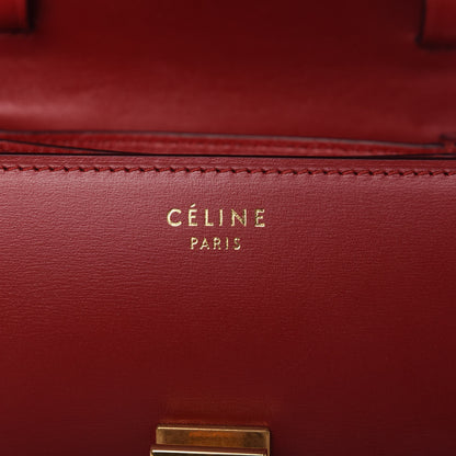 Celine Box Calfskin Small Classic Box Flap Bag Red 8 of 9