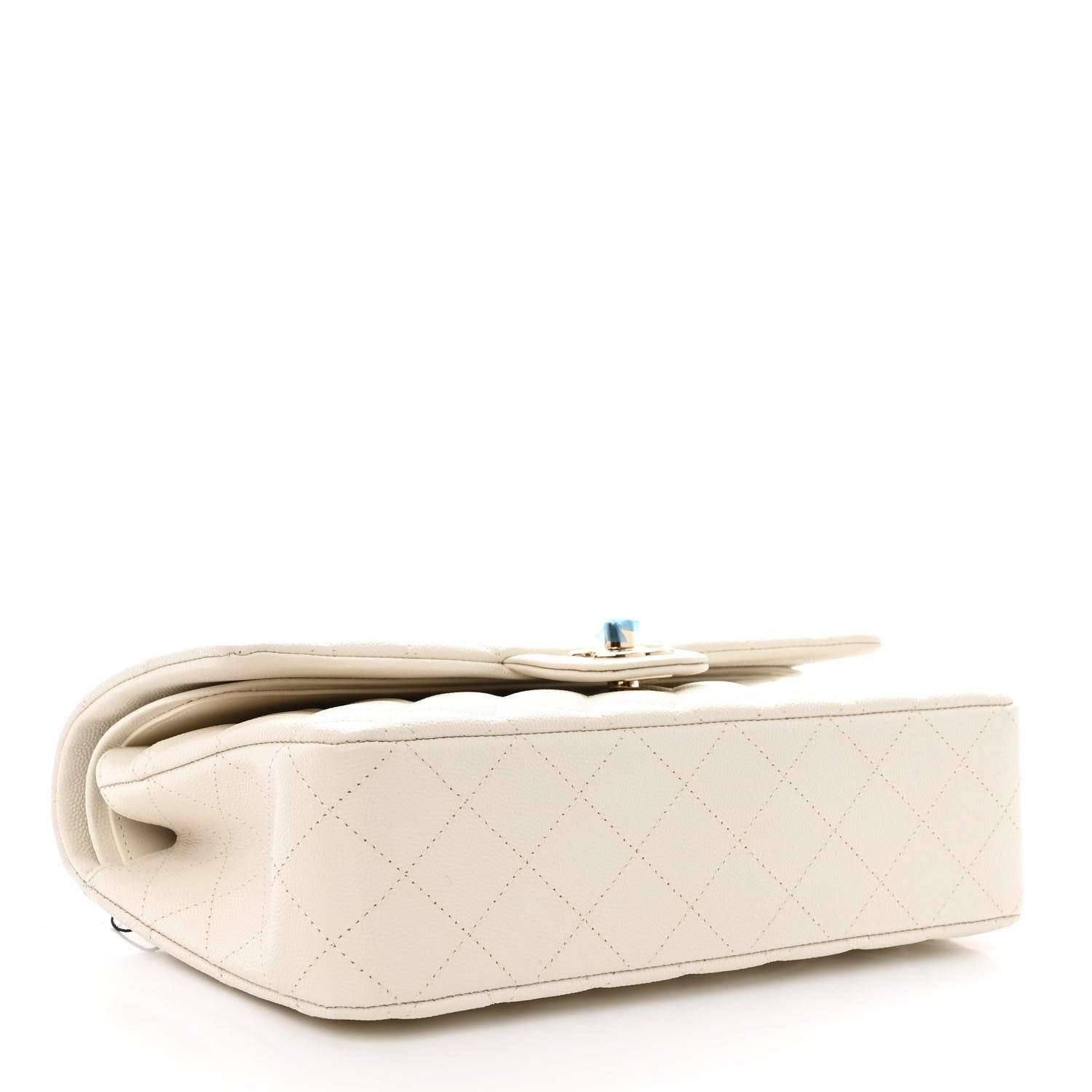 Chanel Caviar Quilted Medium Double Flap White 4 of 11