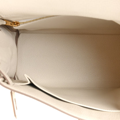 Hermes Togo Kelly Retourne 25 Craie 5 of 8