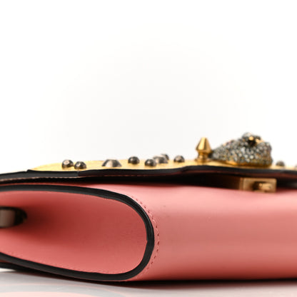 Gucci Calfskin Animalier Broadway Clutch Pink 9 of 10
