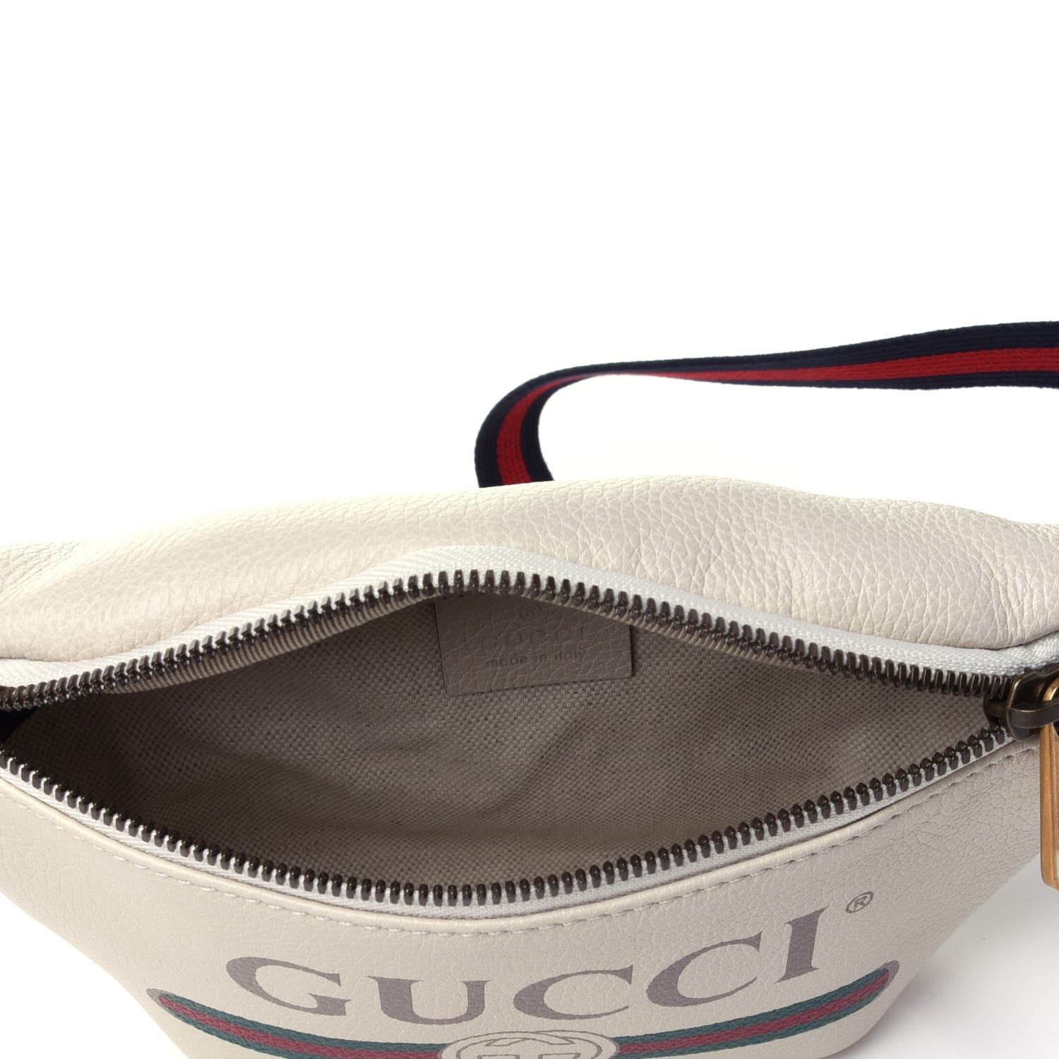 Gucci Grained Calfskin Small Logo Belt Bag White 3 of 4