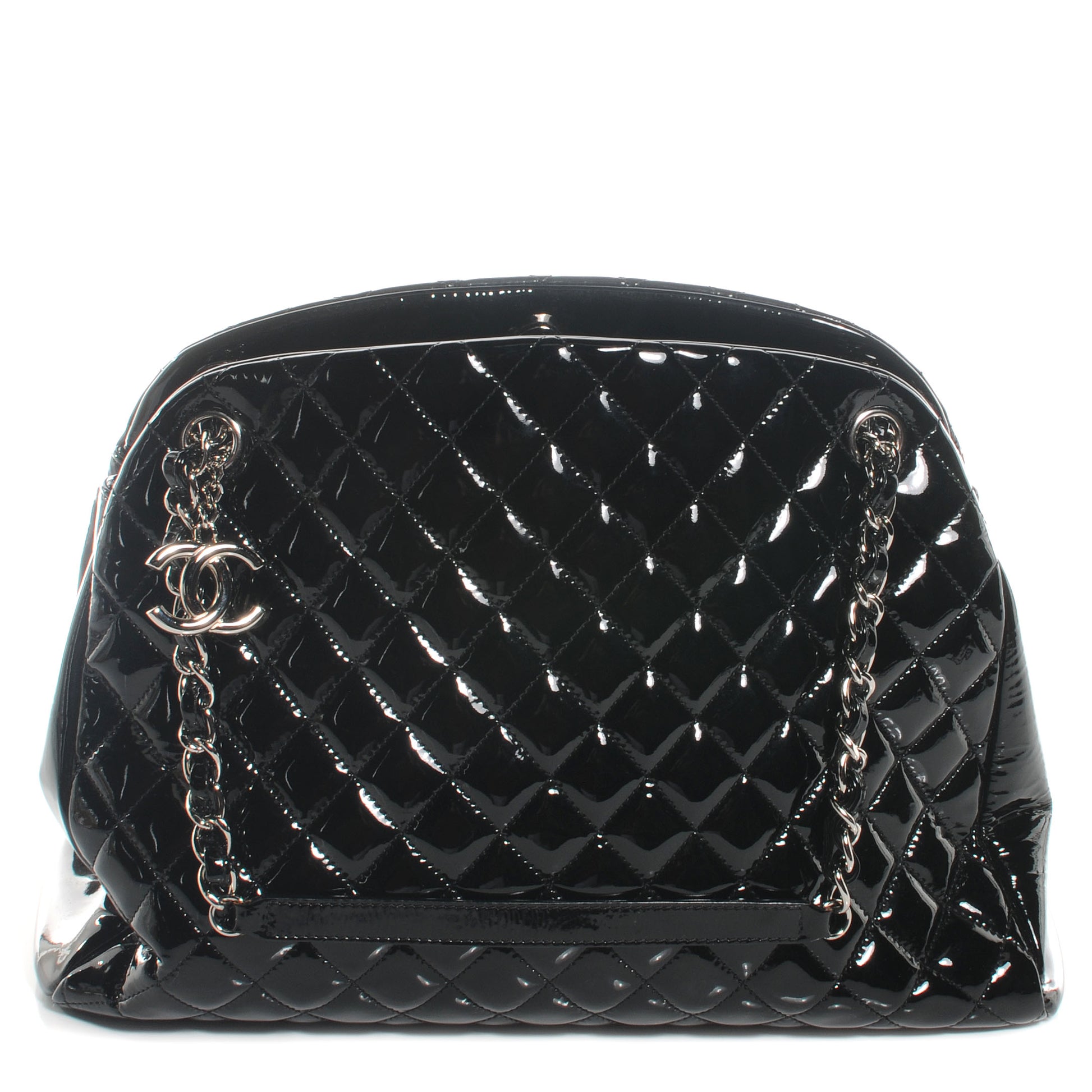 Chanel Patent Leather Large Just Mademoiselle Black 1 of 6