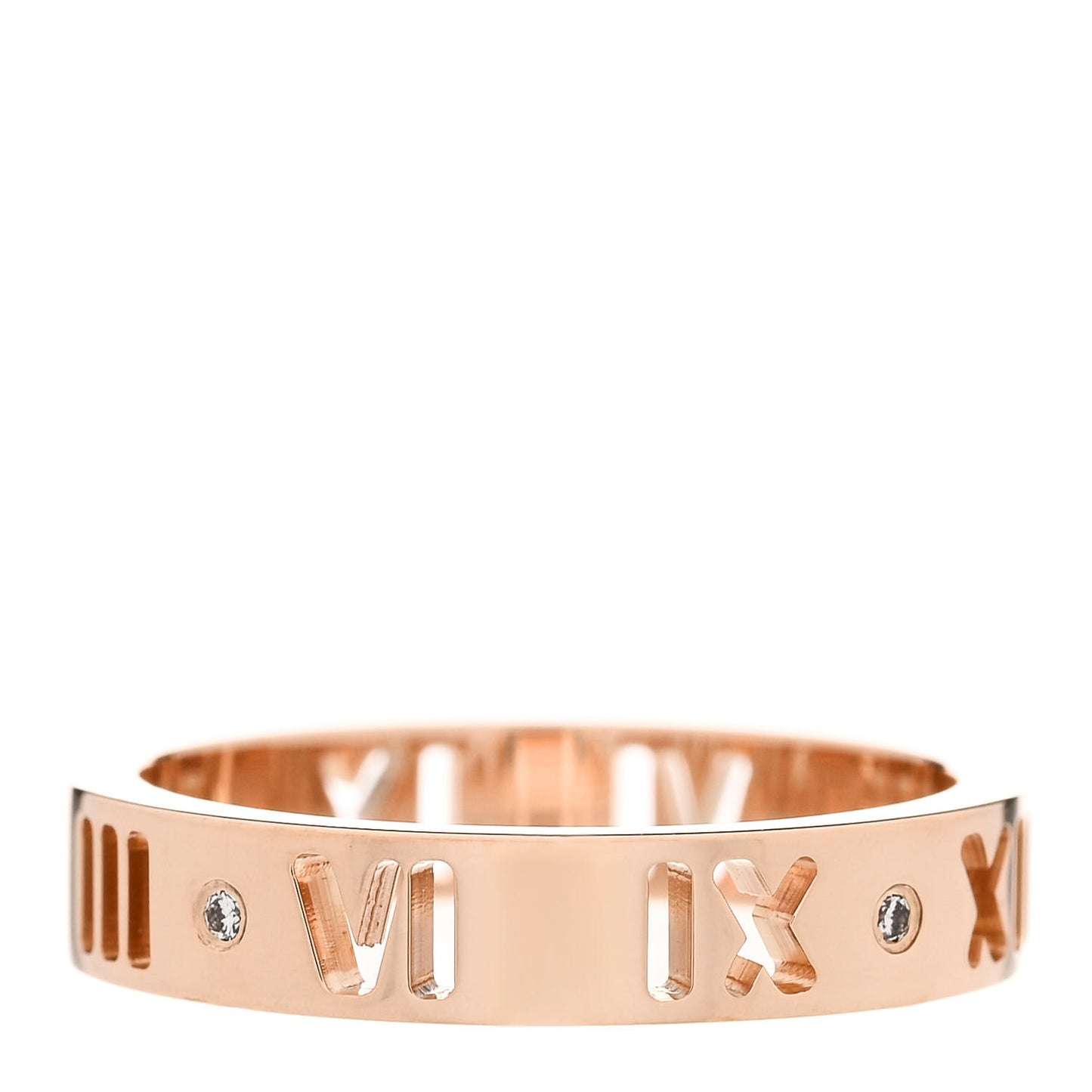 18K Rose Gold Diamond Atlas Pierced Ring 47 4.25