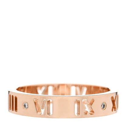 Tiffany 18K Rose Gold Diamond Atlas Pierced Ring 47 4.25 3 of 4