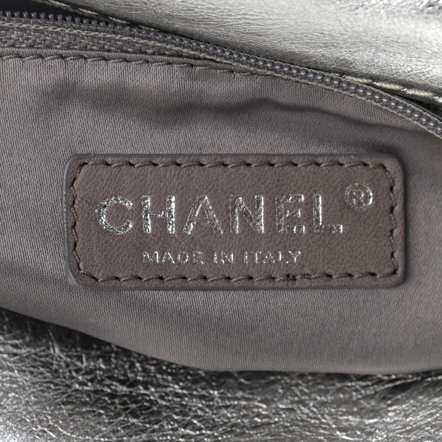 Chanel Metallic Glazed Calfskin Perforated Medium Rodeo Drive Tote Silver 6 of 9