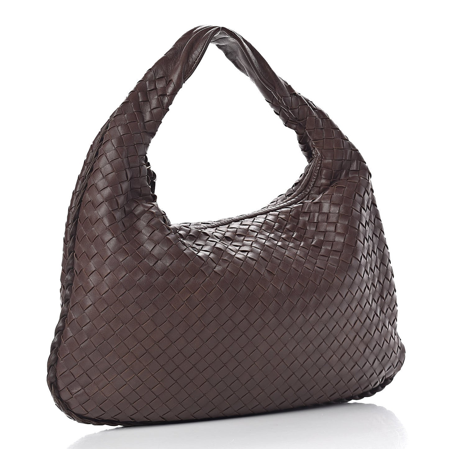 Nappa Intrecciato Medium Veneta Hobo Ebano