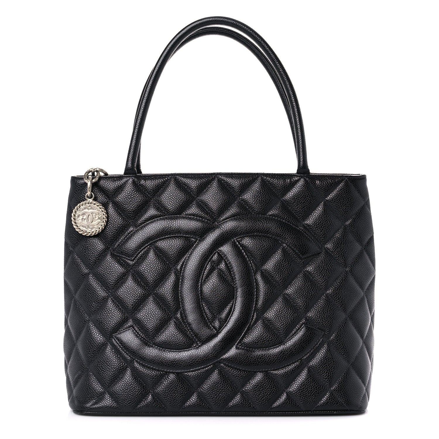 Chanel Caviar Quilted Medallion Tote Navy 1 of 15