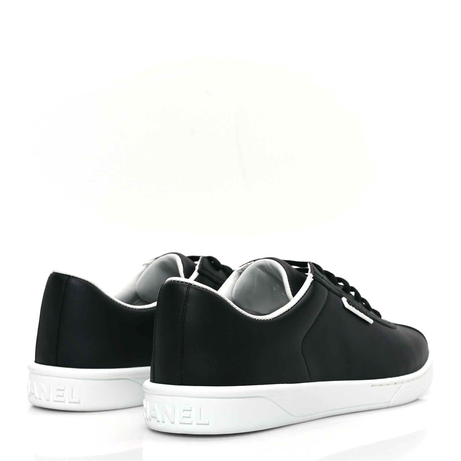 Chanel Calfskin CC Womens Sneakers 41 Black 4 of 9
