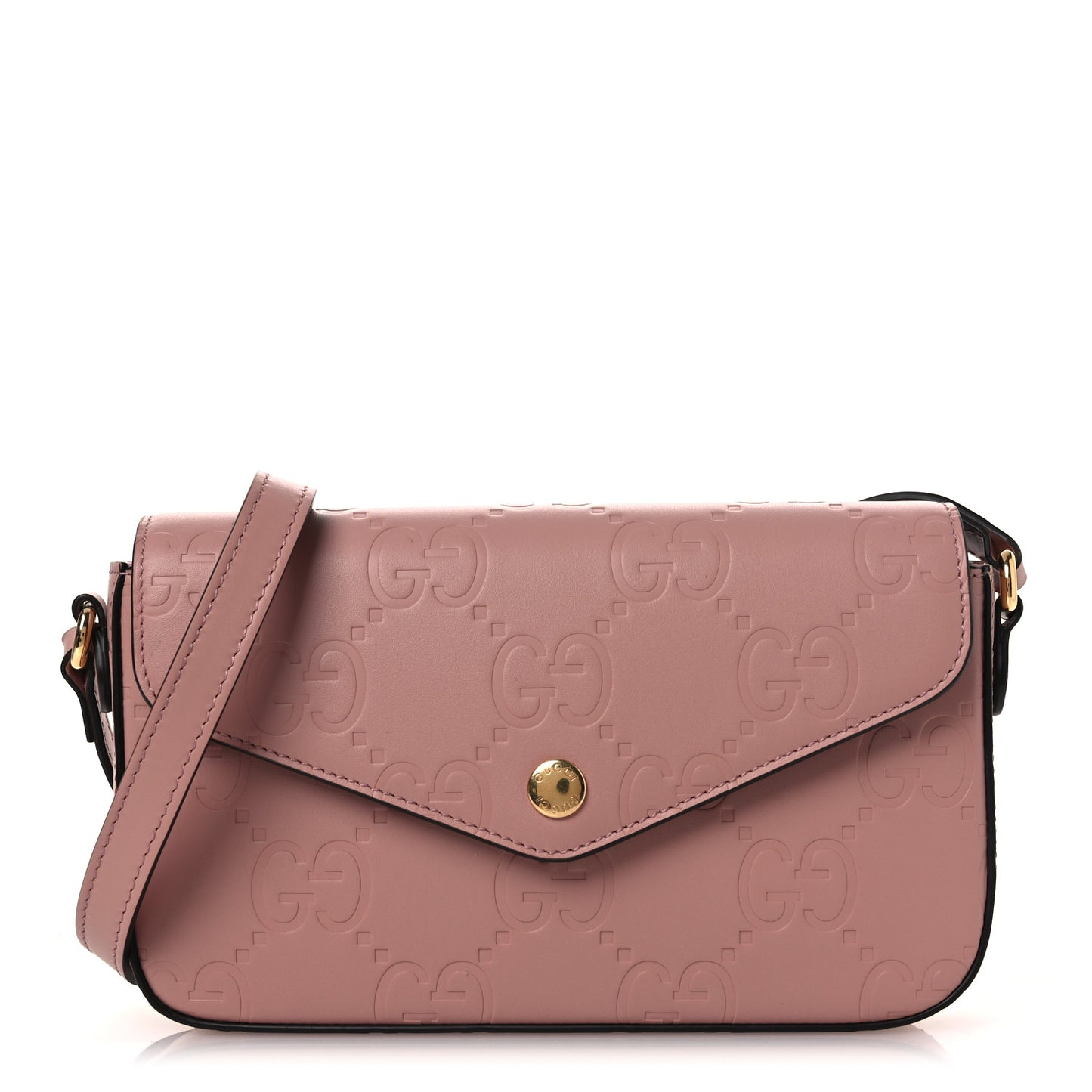 Calfskin GG Super Mini Shoulder Bag Pink