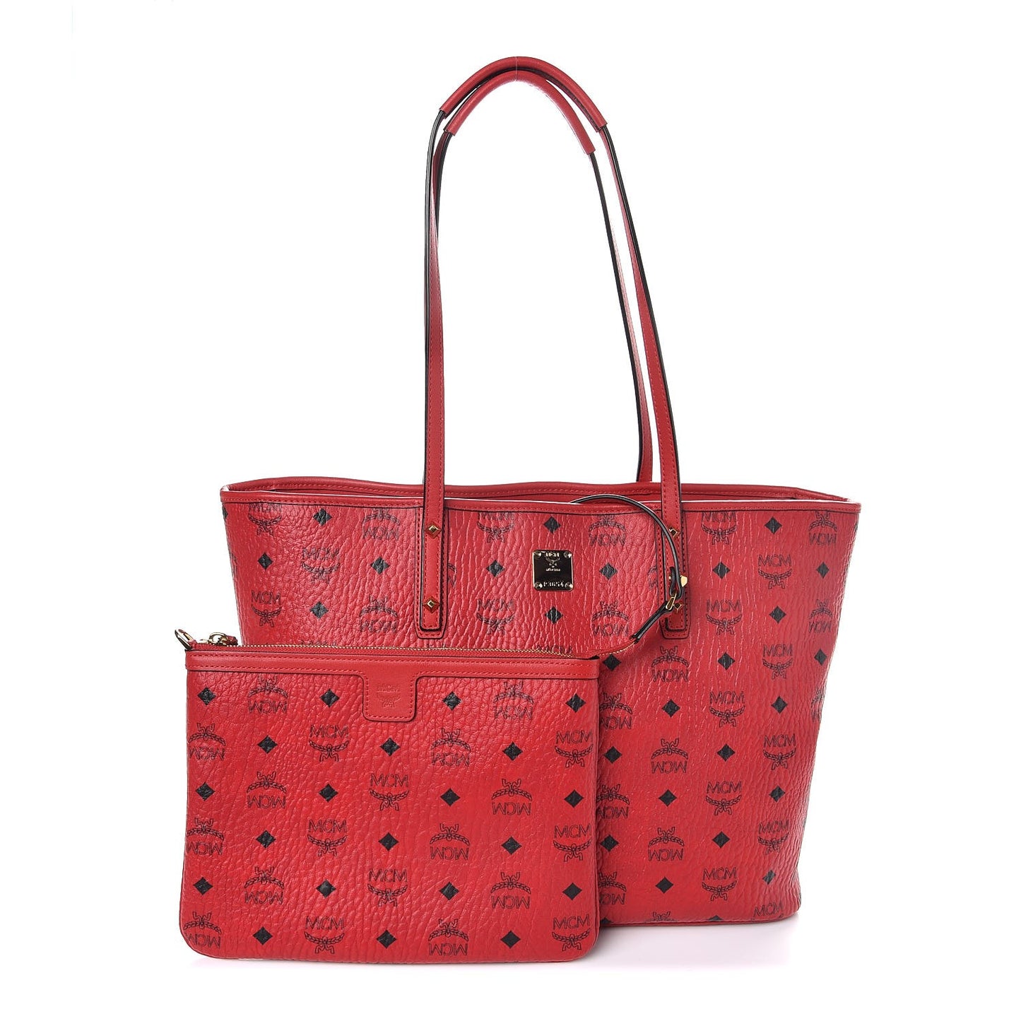 Visetos Medium Anya Shopping Tote Red